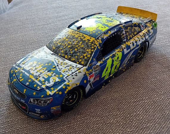 Nascar diecast 1 24 Jimmie Johnson 2016 Homestead Miami raced win modellbil
