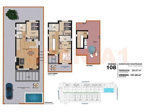 Plantegning av villaen