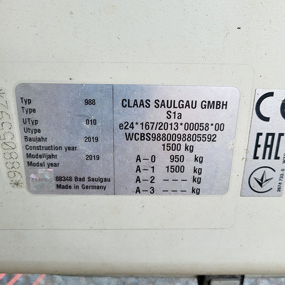 Claas Liner 2900 2019, kr 265 000,-