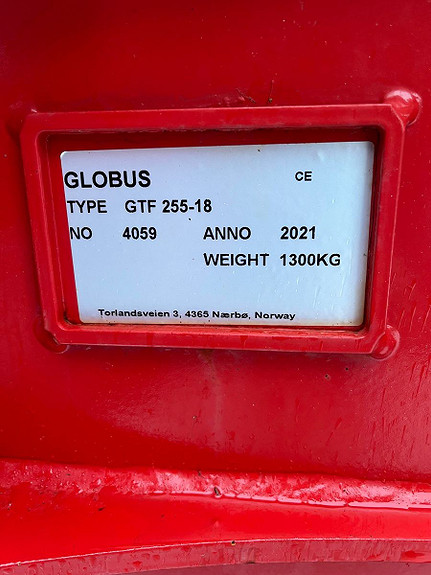 Globus GTF 255 med hyd. kantvinge 2021, kr 225 000,-