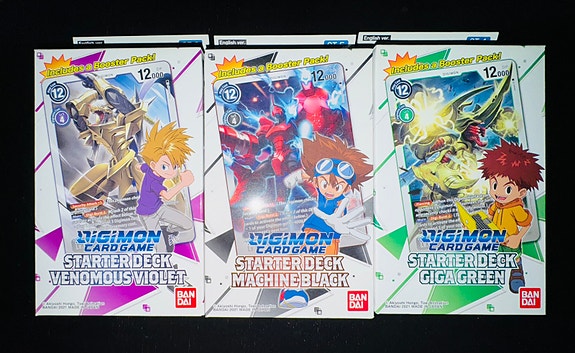 Digimon Card Game 3 stk Starter Deck Venomous Violet, Machine. Lack, Giga Green | FINN-torget Digimon Card Game 3 stk Starter Deck Venomous Violet, Machine. Lack, Giga Green | FINN-torget