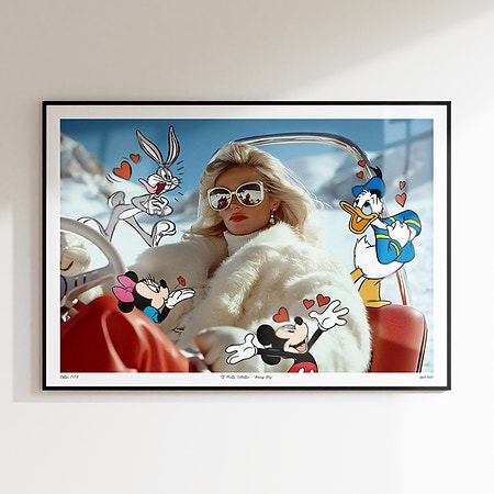 VVVE "Racing Day" - St. Moritz Apres Ski x Retro Disney Cartoon Fine Art Kunst
