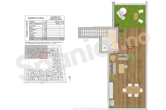 Plantegning takterrasse