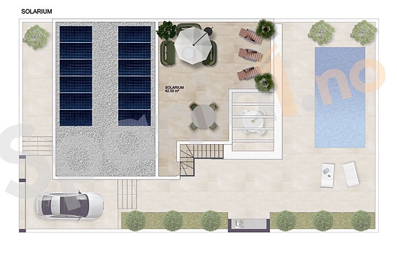 Plantegning takterrasse