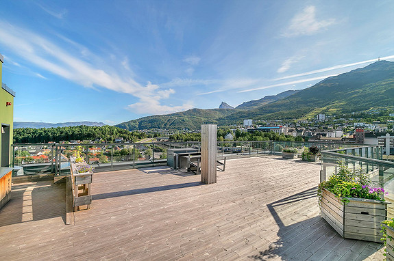 Og en strålende felles takterrasse!