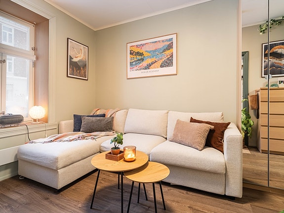 Velkommen til Biskop Sigurds gate 8A og en sjarmerende andelsleilighet midt i sentrale Lademoen.