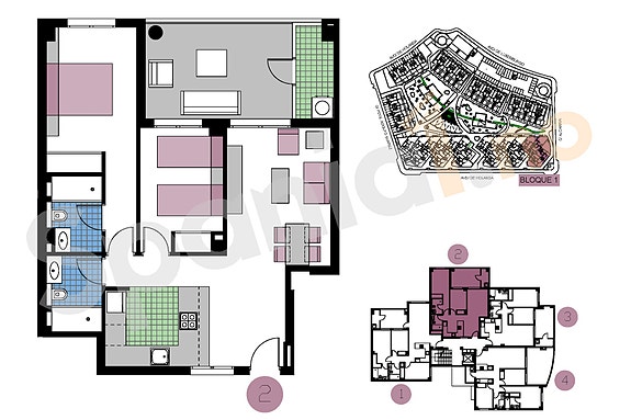 Plantegning og beliggenhet