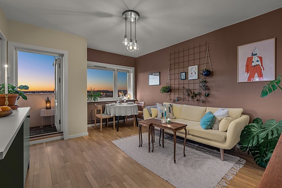 Arealeffektiv 1-roms med alkove