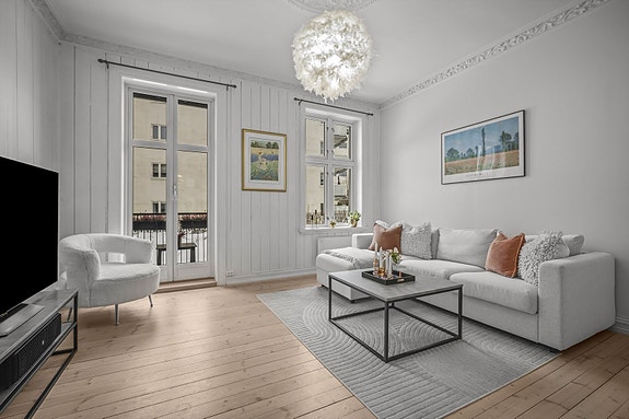 Velkommen til Bjerregaards gate 11B, presentert av Fredrik Langsø ved Nordvik Bygdøy allé.