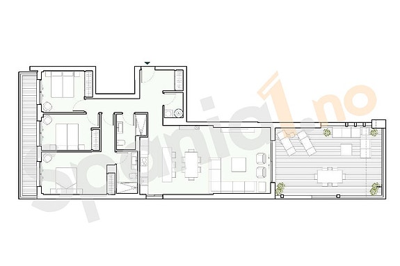Moderne leilighet med 3 soverom og 37 m² terrasse -  Resortfasiliteter og kort vei til strand og sentrum