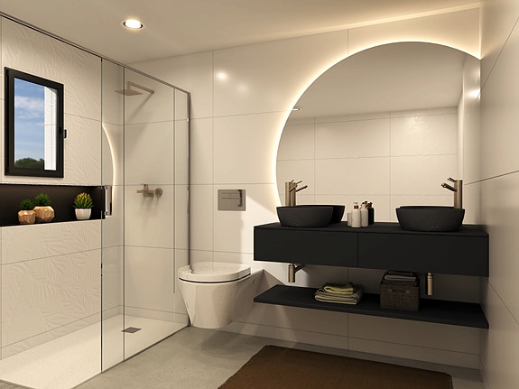 Ny leilighet med 3 soverom og stor terrasse 39m2 | Fellesområde med basseng | Garasje