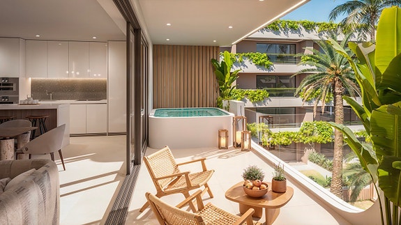 NY PENTHOUSE  | Stor privat takterrasse | Eksklusivt prosjekt med takbasseng, spa og høy komfort