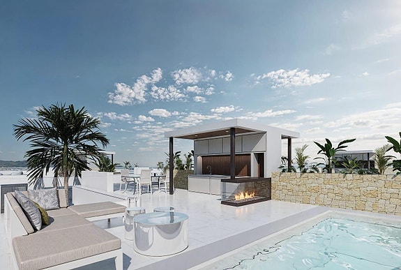 SOLGT! Luksusvilla med 3 soverom og 3 bad - Stor takterrasse - Kort vei til strand og golf