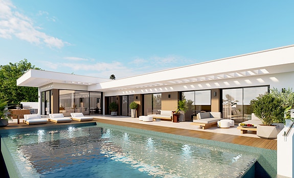 Luksusvilla med 4 soverom - Moderne design og beliggenhet på første linje av Casares Golf