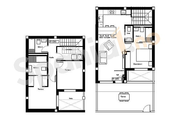 Bungalow med egen hage og underetasje - 3 soverom og 3 bad - Flott fellesområde!