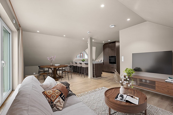 Din lokale eiendomsmegler Notar v/Anders Havneraas presenterer Helsings gate 11 - seksjon 5, en moderne toppleilighet midt i Kristiansund sentrum!