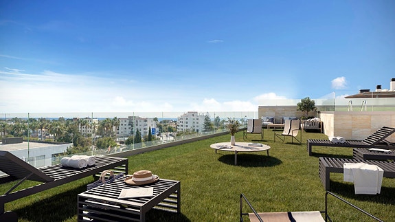Eksklusiv penthouse med takterrasse og 3 soverom | Felles solterrasse med basseng | Nær strand og Puerto Banús