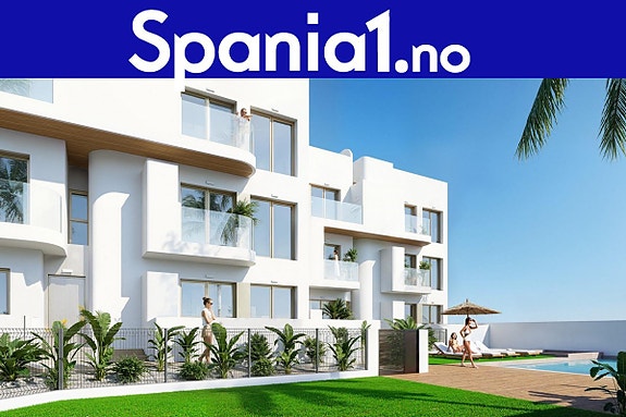 Penthouse med 2 soverom og stor takterrasse - Nær strand og golf