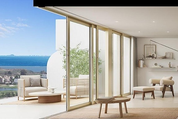 Penthouse med 2 soverom og stor takterrasse - Nær strand og golf