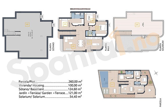 Ny luksusvilla på golfbanen - 3 soverom, underetasje og privat basseng