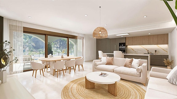 Moderne middelhavsvilla med basseng og stor solrik hage - Gangavstand til strand