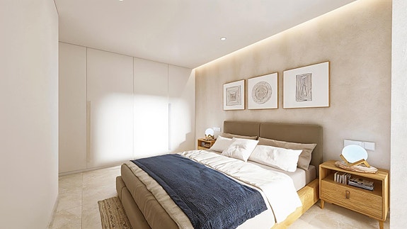 Moderne middelhavsvilla med basseng og stor solrik hage - Gangavstand til strand