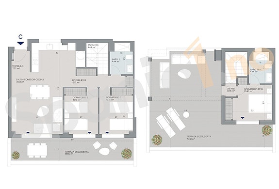 NY PENTHOUSE-leilighet | 60m2 terrasser | 3 soverom og 2 bad | Nydelige fellesområder