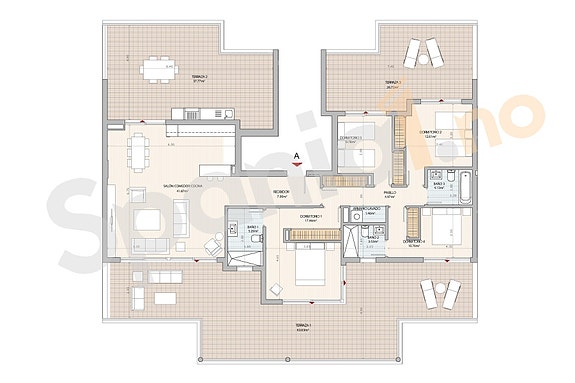 MÅ SEES |  5-roms PENTHOUSE | Utsikt | Flotte fellesområder