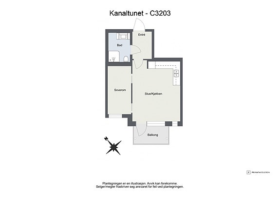 Salg av kontraktsposisjon - 2-roms leilighet på Lervig Brygge i andre etasje med havutsikt