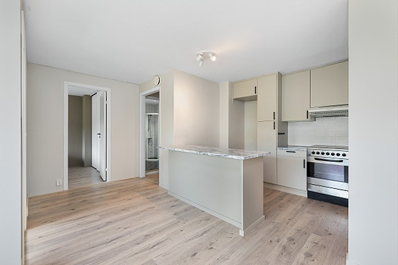 Åpen Stue- og kjøkken løsning.