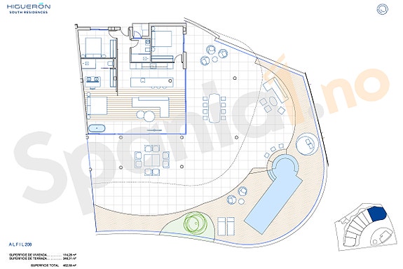 GARDEN VILLA med terrasse på hele 348m2 og privat basseng | Nydelig leilighet i attraktivt område