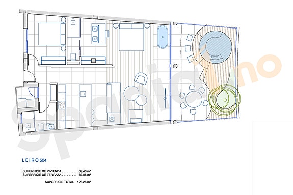 Luksuriøs penthouse-leilighet | Eksklusive fellesområder | Basseng på terrassen
