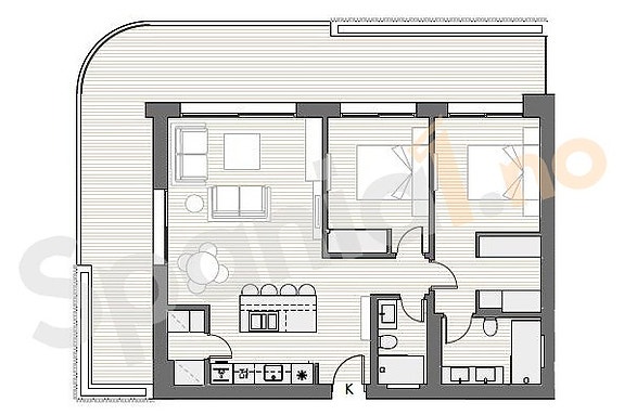 Nøkkelferdig - Eksklusiv leilighet kun 100 meter fra stranden | 2 soverom og 2 bad | Parkering og bod