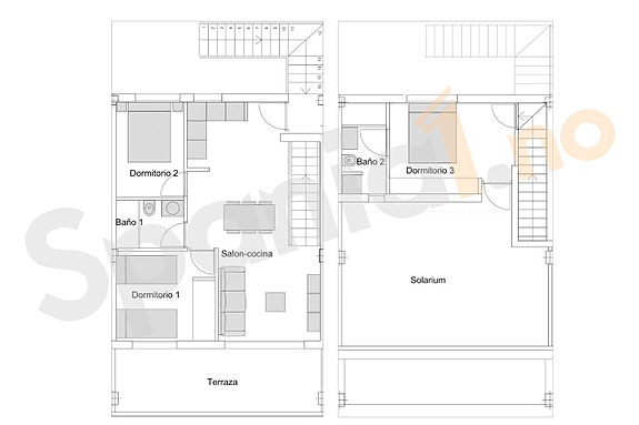 Strøken leilighet med 3 soverom og 2 bad - Privat takterrasse, solrike uteplasser og bassengområde