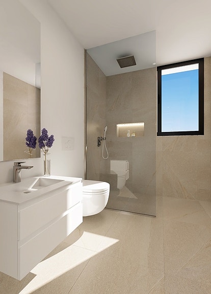 Ny eksklusiv villa i Sierra Cortina | 3 soverom og 3 bad | Stor tomt med basseng | Takterrasse og parkering