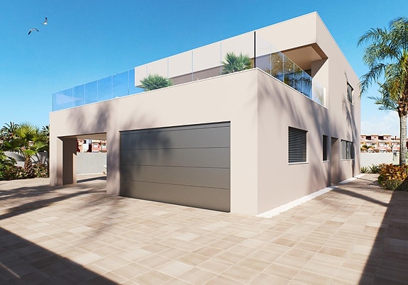 Eksklusiv strandvilla med 5 soverom og 5 bad - 100 meter fra stranden med privat basseng og dobbel garasje