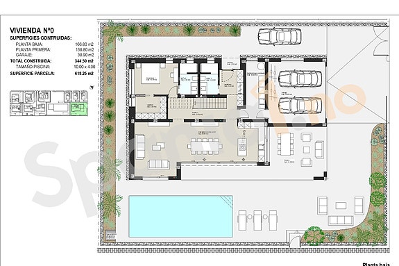 Eksklusiv strandvilla med 5 soverom og 5 bad - 100 meter fra stranden med privat basseng og dobbel garasje
