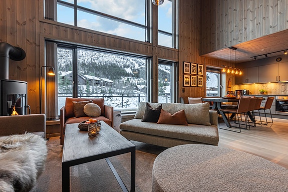 Nydelig toppleilighet med luftig planløsning, mye lys og utsikt mot Hemsedal Skisenter