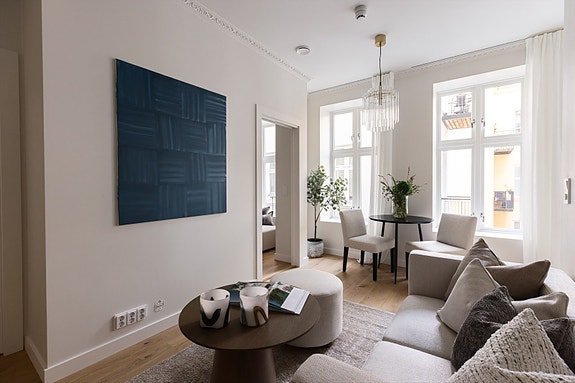 Naturlig plass til TV på vegg.