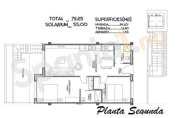 Penthouse med stor takterrasse, utsikt til La Mata-lagunen og tilgang til spa, gym og bassengområde - Turistlisens