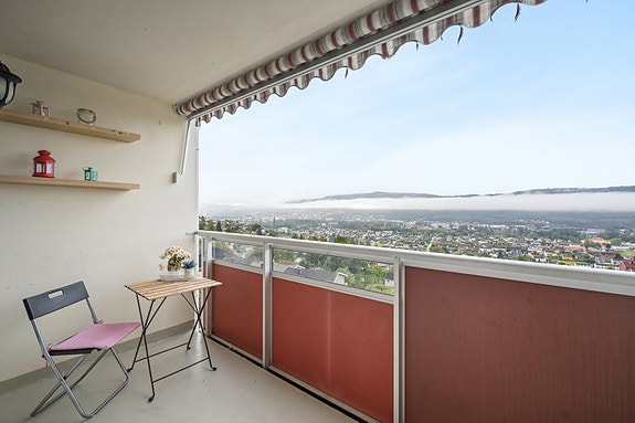 Herlig utsikt fra balkongen!