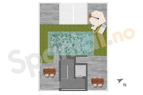 Moderne toppleilighet med 2 soverom - Bare 100 meter fra stranden