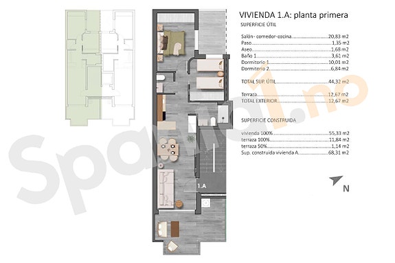 Moderne strandleiligheter med 2 soverom - Bare 100 meter fra stranden