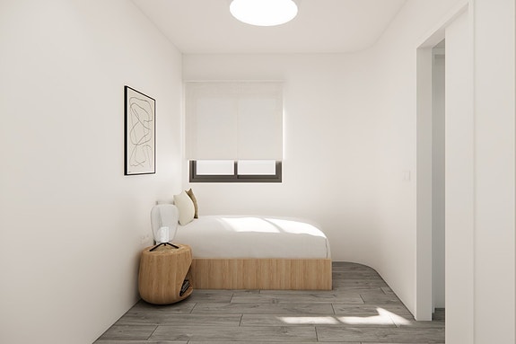 Lekre leiligheter med fellesbasseng på takterrasse og havnær beliggenhet - 100 meter fra stranden