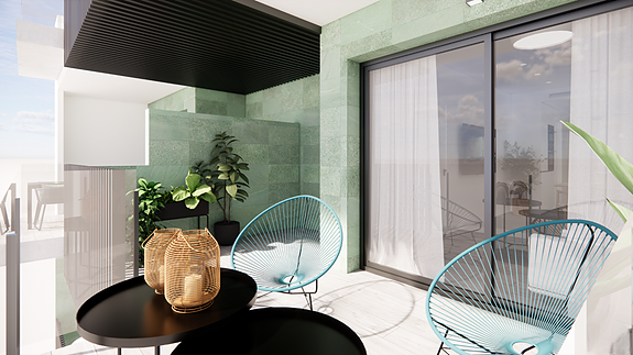 Nytt boutique-prosjekt like ved stranden - Moderne toppleilighet med felles takterrasse og basseng