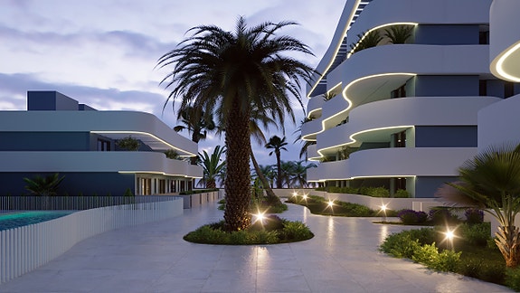 Moderne penthouse med solrik terrasse - Eksklusive fellesfasiliteter med basseng og spa