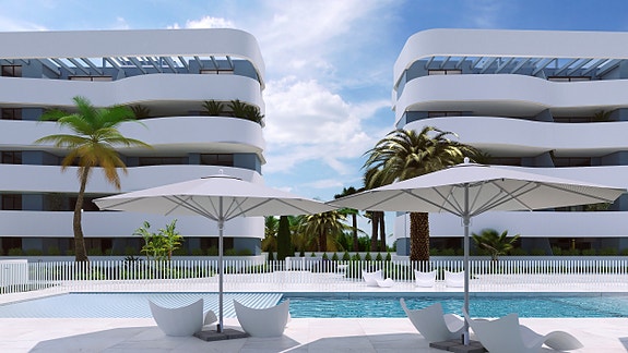 Moderne leilighet med solrik terrasse - Tilgang til basseng, spa og treningsområde