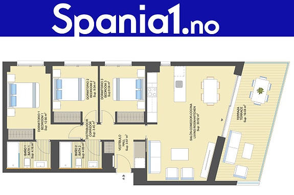 Få igjen! Gangavstand til stranden | Ny moderne leilighet med 3 soverom | Innendørs og utendørs basseng!