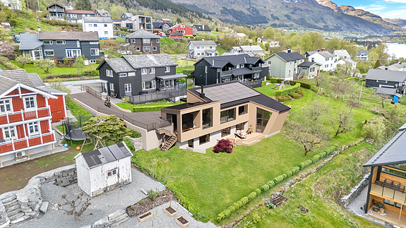 Illustrasjon av enebolig som er gitt rammetillatelse for.