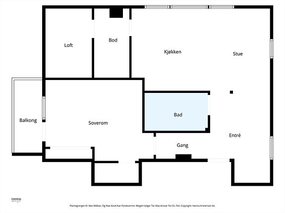 Plantegning av leiligheten